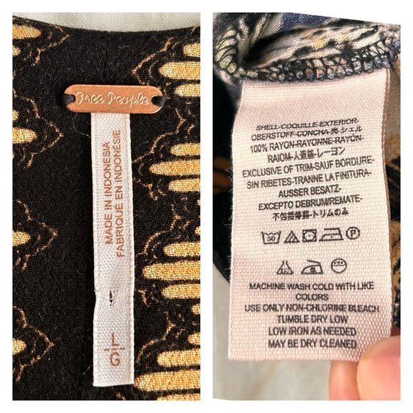 Free People Catch Me If You Can Bohemian Leopard Cat Novelty Print Top Blouse - Picture 14 of 16